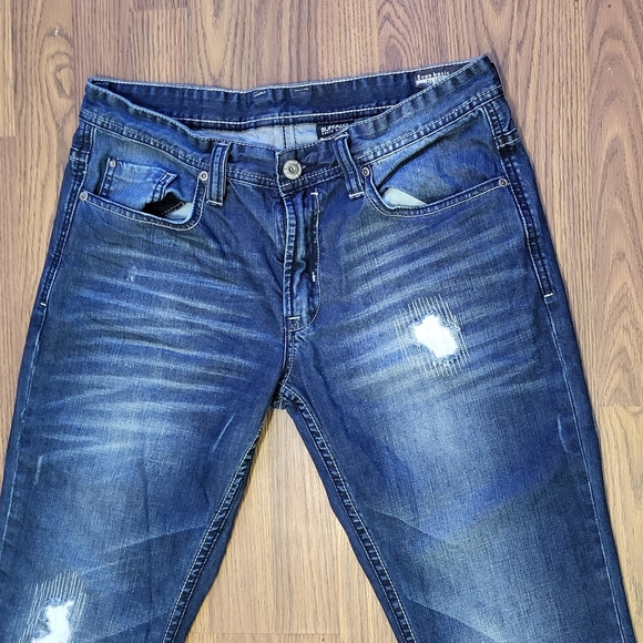 Buffalo Evan Basic Slim Fit Men's Distressed Ripped Denim Jeans W33 L28 B81 - Picture 4 of 11